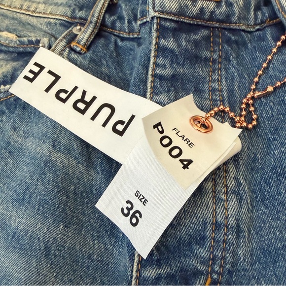 PURPLE JEANS slim fit low rise flare NWT - Picture 5 of 6